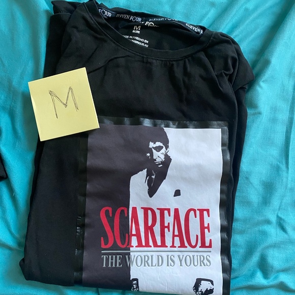 T-shirt Scarface Tony Montana FOTL – Maglia Nera Al Pacino Taglie S A XXXXL